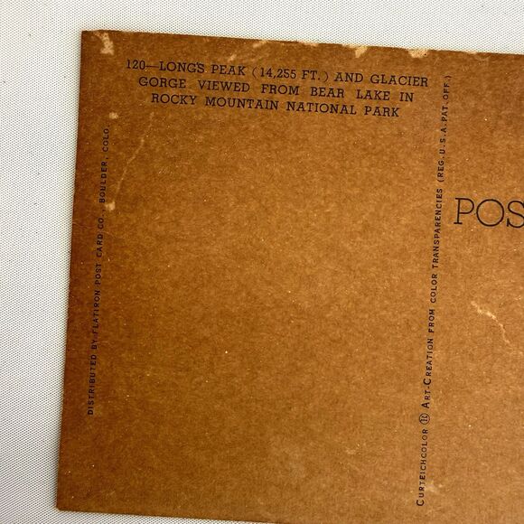 Vtg Wood Mini Magazine Rack Desktop Letter Holder Postcard Rocky Mountain Scene - Picture 9 of 10